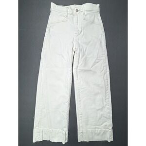 GAP Wide Leg Sky High‎ Cropped Jeans White SAILOR Womens Petite 24/00P Denim
